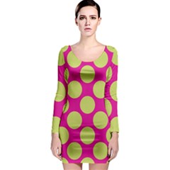 Seamless, Polkadot Long Sleeve Bodycon Dress by nateshop