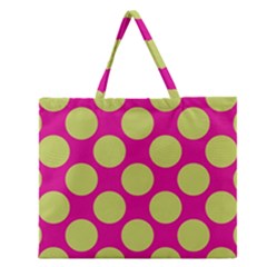 Seamless, Polkadot Zipper Large Tote Bag by nateshop