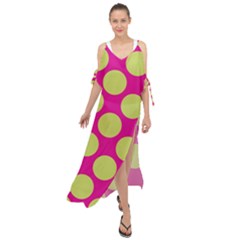 Seamless, Polkadot Maxi Chiffon Cover Up Dress by nateshop