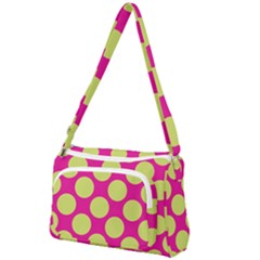 Seamless, Polkadot Front Pocket Crossbody Bag by nateshop