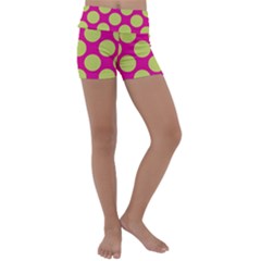 Seamless, Polkadot Kids  Lightweight Velour Yoga Shorts by nateshop