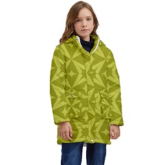 Seamless-pattern Kid s Hooded Longline Puffer Jacket
