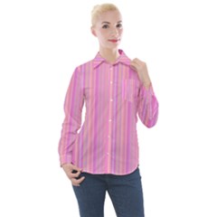 Seamless-texture Women s Long Sleeve Pocket Shirt