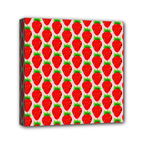Strawberries Mini Canvas 6  X 6  (stretched) by nateshop