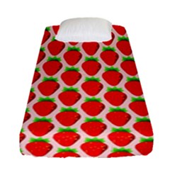 Strawberries Fitted Sheet (single Size) by nateshop