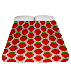 Strawberries Fitted Sheet (california King Size) by nateshop