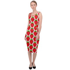 Strawberries Sleeveless Pencil Dress