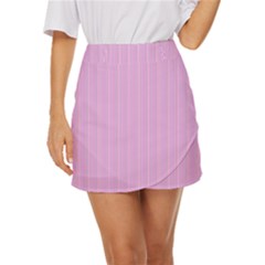 Stripes Mini Front Wrap Skirt by nateshop