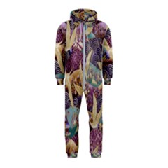 Textile Fabric Pattern Hooded Jumpsuit (kids) by nateshop