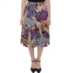 Textile Fabric Pattern Classic Midi Skirt by nateshop