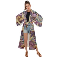 Textile Fabric Pattern Maxi Kimono by nateshop