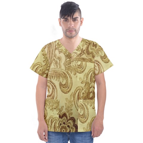 Texture Men s V-neck Scrub Top by nateshop