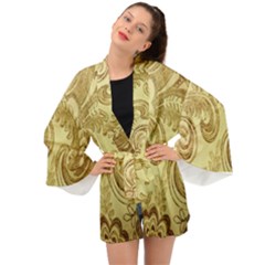 Texture Long Sleeve Kimono by nateshop