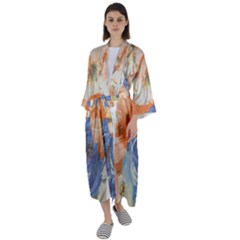 Tissue Maxi Satin Kimono