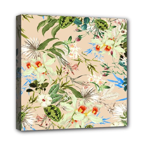 Tropical Fabric Textile Mini Canvas 8  X 8  (stretched) by nateshop