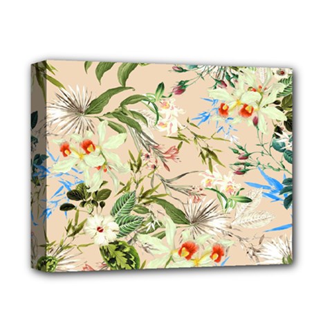 Tropical Fabric Textile Deluxe Canvas 14  X 11  (stretched) by nateshop