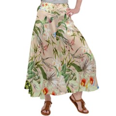 Tropical Fabric Textile Satin Palazzo Pants by nateshop