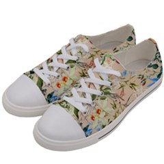 Tropical Fabric Textile Women s Low Top Canvas Sneakers by nateshop