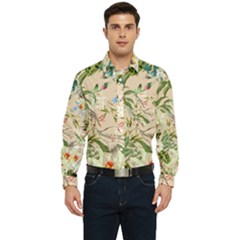 Tropical Fabric Textile Men s Long Sleeve Pocket Shirt  by nateshop