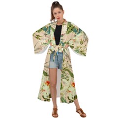 Tropical Fabric Textile Maxi Kimono by nateshop