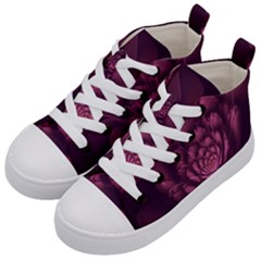 Fractal Blossom Flower Bloom Kids  Mid-top Canvas Sneakers by Wegoenart