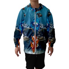 Aquarium Fish Tank Sea Life Kids  Hooded Windbreaker by Wegoenart