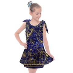 Constellation Perseus Andromeda Galaxy Kids  Tie Up Tunic Dress by Wegoenart