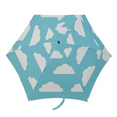 Clouds Blue Pattern Mini Folding Umbrellas