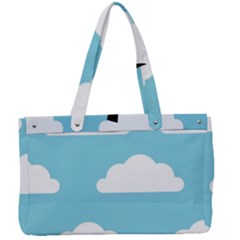 Clouds Blue Pattern Canvas Work Bag