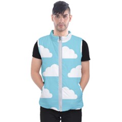 Clouds Blue Pattern Men s Puffer Vest