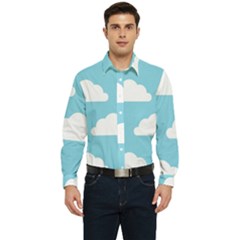 Clouds Blue Pattern Men s Long Sleeve  Shirt