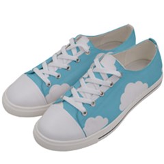 Clouds Blue Pattern Women s Low Top Canvas Sneakers