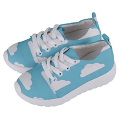 Clouds Blue Pattern Kids  Lightweight Sports Shoes