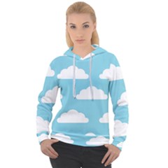 Clouds Blue Pattern Women s Overhead Hoodie