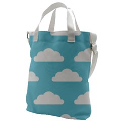 Clouds Blue Pattern Canvas Messenger Bag