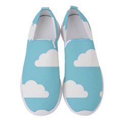 Clouds Blue Pattern Women s Slip On Sneakers