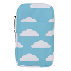 Clouds Blue Pattern Waist Pouch (Large)