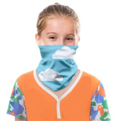 Clouds Blue Pattern Face Covering Bandana (Kids)