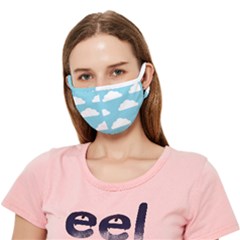 Clouds Blue Pattern Crease Cloth Face Mask (Adult)