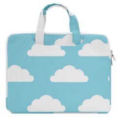 Clouds Blue Pattern MacBook Pro 16  Double Pocket Laptop Bag 