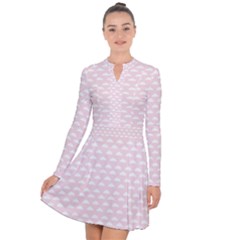 Little Clouds Pattern Pink Long Sleeve Panel Dress by ConteMonfrey