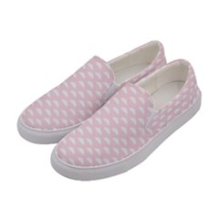 Little Clouds Pattern Pink Women s Canvas Slip Ons by ConteMonfrey