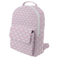 Little Clouds Pattern Pink Flap Pocket Backpack (small)