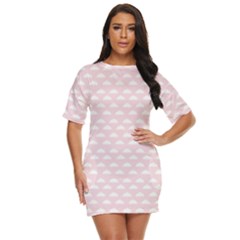 Little Clouds Pattern Pink Just Threw It On Dress by ConteMonfrey