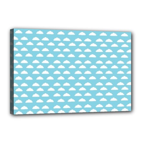 Little Clouds Blue  Canvas 18  X 12  (stretched) by ConteMonfrey