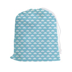 Little Clouds Blue  Drawstring Pouch (2xl) by ConteMonfrey