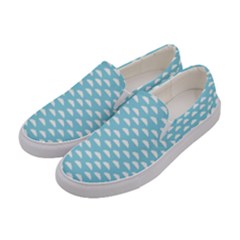 Little Clouds Blue  Women s Canvas Slip Ons by ConteMonfrey