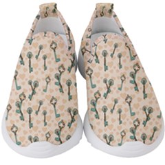 Romantic Heart Keys Kids  Slip On Sneakers