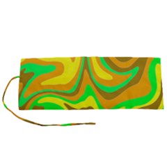 Groovy Wavy Pattern Colorful Pattern Roll Up Canvas Pencil Holder (s)