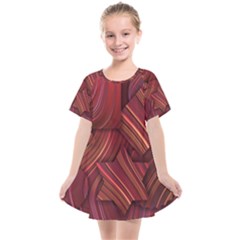 Shapes Shape Spiral Pattern Swirls Swril Kids  Smock Dress by Wegoenart